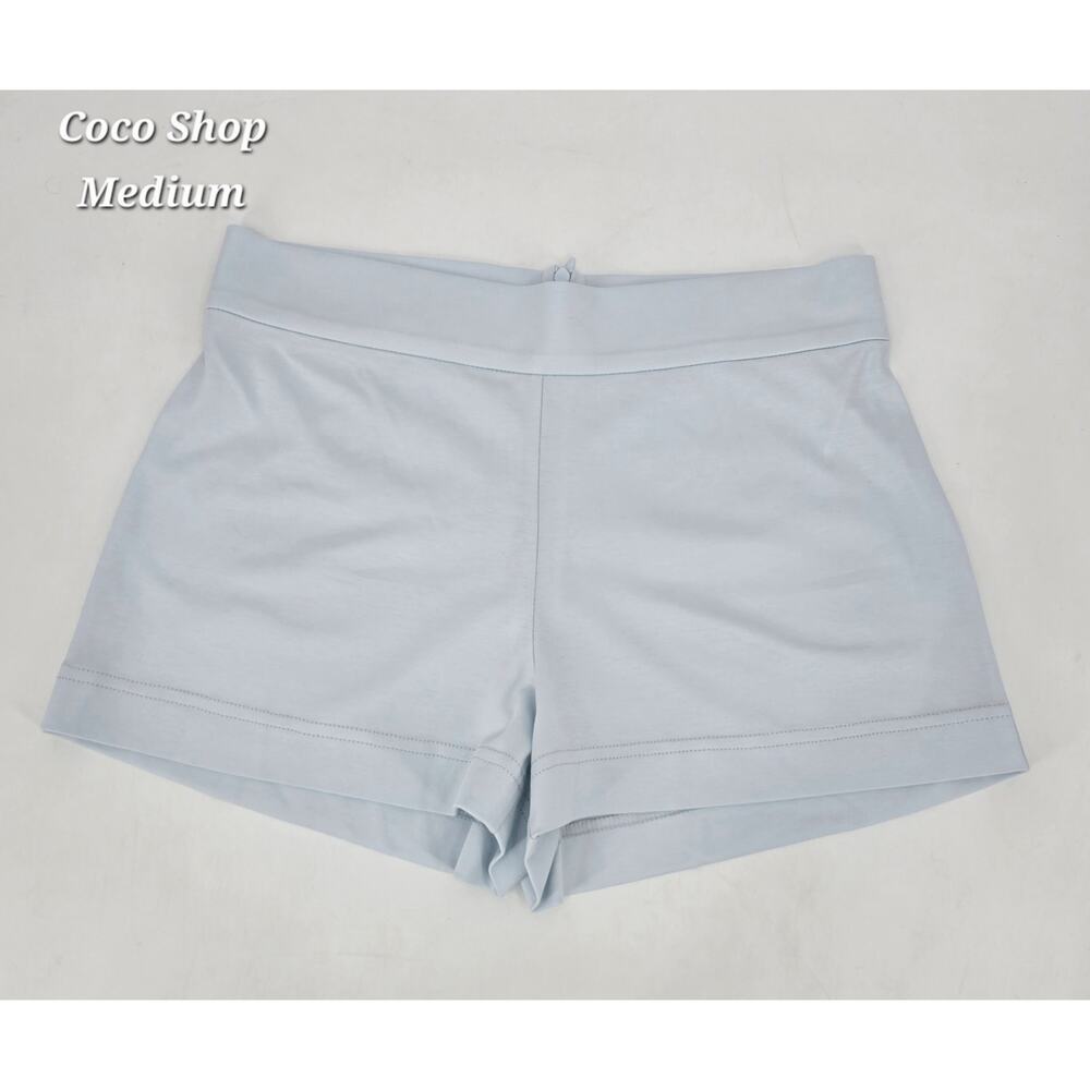 Coco Shop Powder Blue Trouser Shorts M Soft Tailored Summer Minimalist‎ Lounge